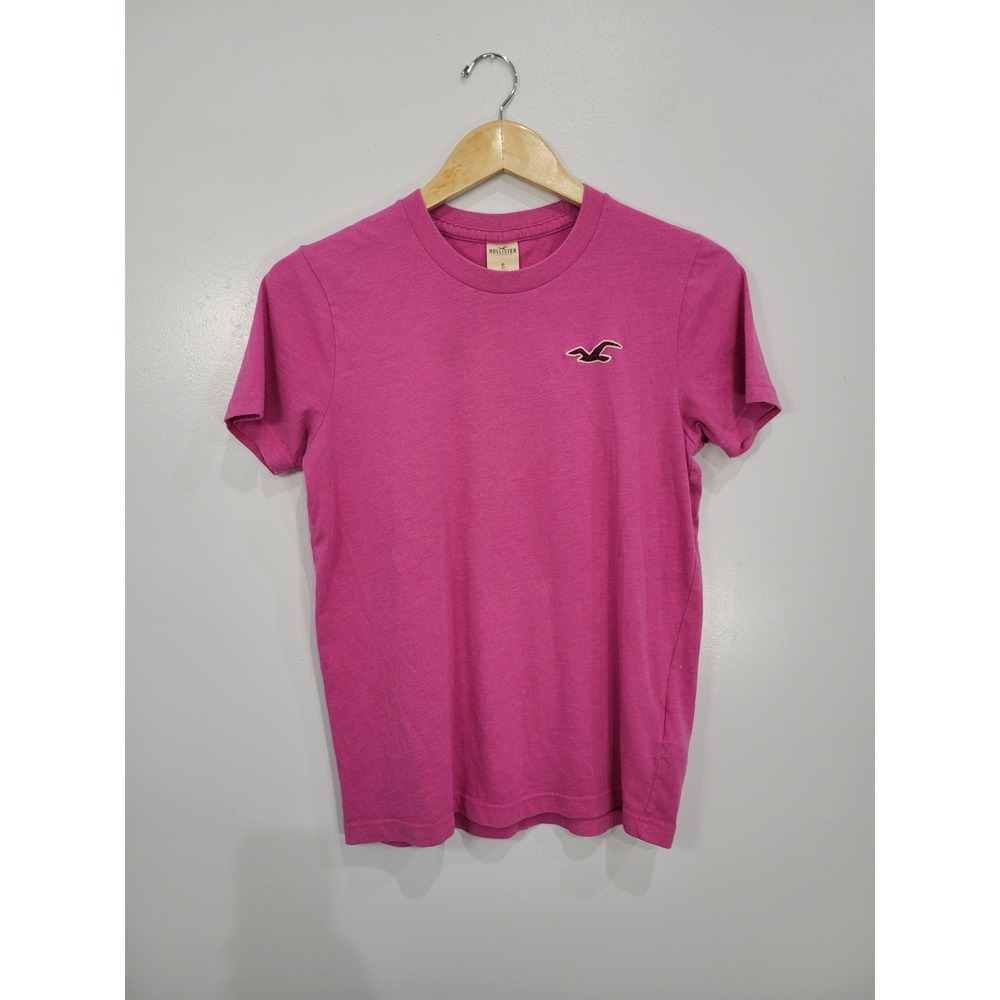 Hollister Y2K Women'sSmall Pink‎ Short Sleeve Tee Crewneck Seagull Logo T-Shirt